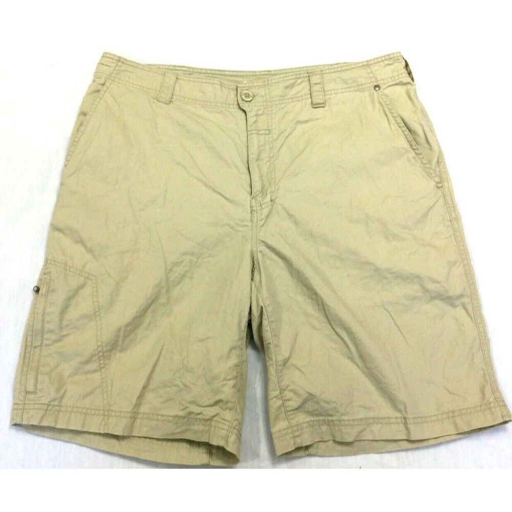 COLUMBIA OMNI SHADE SUN PROTECTION COTTON MENS SHORTS SIZE 38